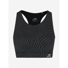 Топ спортивный ATHLEX Jacquard Bra, размер 46, черный