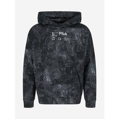Худи Fila Mens hooded Oversize knitted jumper w/o zip, размер 48/50, , черный