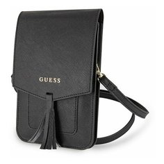 Сумка кросс-боди GUESS, фактура тиснение, black