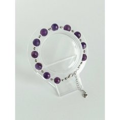 Браслет Gem Garden, аметист, 1 шт., размер 23 см, размер one size, диаметр 9 см, фиолетовый