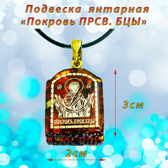 Колье, янтарь, коричневый, золотой T&Z Mineral