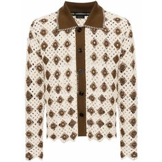 Кардиган Andersson Bell Crochet Cardigan, размер L, , Шоколадный
