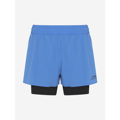 Шорты спортивные ATHLEX AT 2-in-1 shorts, размер 48, синий