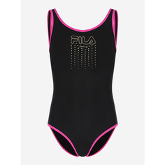 Пляжный комплект Fila Girls Swimsuit, размер 128, черный