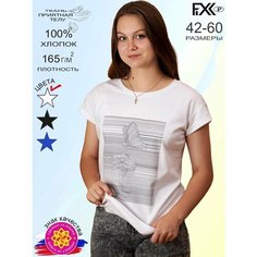Футболка FIXXSELFIXX, размер 58, белый