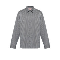 Рубашка DIESEL S-Turner-Stripe-D, размер 56 IT, черный