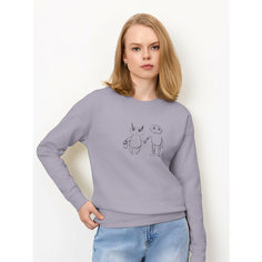 Толстовка JUST CLOTHES, размер 48, , сиреневый