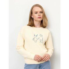 Толстовка JUST CLOTHES, размер 38, , белый