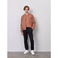 Брюки спортивные JUST CLOTHES Чёрный. Декор махровая нашивка логотипа. Пояс резинка, шнурок. Карманы спереди 2 б/заст, сзади нет., размер S, черный