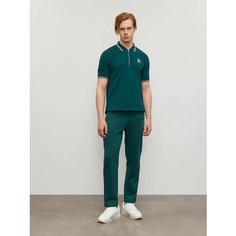 Брюки спортивные JUST CLOTHES Т-зелёный. Декор термологотип. Пояс резинка, шнурок. Карманы спереди 2 молн, сзади нет. Д 101см., размер XL, темно-зеленый
