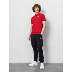 Брюки спортивные JUST CLOTHES Чёрный. Декор термологотип. Пояс резинка, шнурок. Карманы спереди 2 б/заст, боковые 2 б/заст клапаны, размер XXL, черный