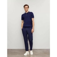 Брюки спортивные JUST CLOTHES Т-синий. Пояс резинка, шнурок. Карманы спереди 2 б/заст, сзади 1 б/заст. Д 103см., размер 48, темно-синий