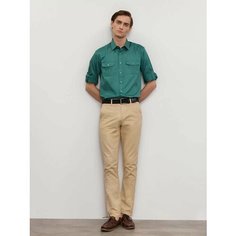 Брюки JUST CLOTHES Бежевый. Карманы спереди 2 б/заст, сзади 2 б/заст. Шлевки под ремень. Д 110см., размер 54, бежевый