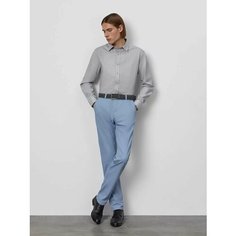 Брюки чинос JUST CLOTHES Светло-синий. Посадка нет. Пояс под ремень. Карманы спереди 2 б/заст, сзади 2 б/заст. Д 110см., размер 56, голубой