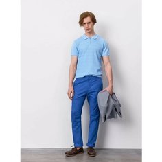 Брюки JUST CLOTHES Синий. Карманы спереди 2 б/заст, сзади 2 б/заст. Шлевки под ремень. Д 110см., размер 54, cиний