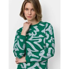 Толстовка JUST CLOTHES, размер 40, , зеленый/серый