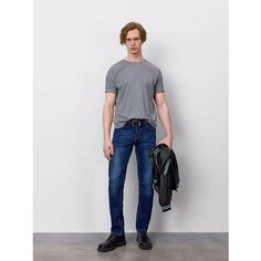 Джинсы JUST CLOTHES, размер 34/32, cиний