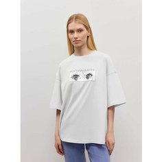 Футболка JUST CLOTHES, 1 шт., размер 46, белый