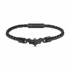 Плетеный браслет Police, кожа, 1 шт., размер 18 см, размер one size, черный