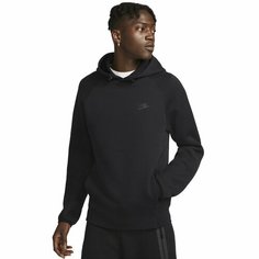 Толстовка NIKE M NK TCH FLC PO HOODIE, размер XL, , черный
