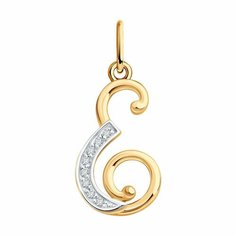 Подвеска Diamant, красное золото, 585 проба, фианит