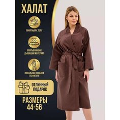 Халат TEXTILEPRO, размер L, коричневый