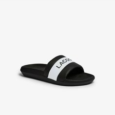 Шлёпанцы LACOSTE, размер T3, черный