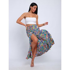 Юбка YolKa_Dress, размер М, зеленый, оранжевый, голубой, фиолетовый