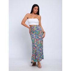 Юбка YolKa_Dress, размер XXL, зеленый, оранжевый, голубой, фиолетовый