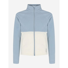 Джемпер OUTVENTURE Active Girls Combi Fleece Jumper, размер 122/128, белый/голубой