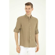 Рубашка U.S. POLO ASSN., размер L, бежевый