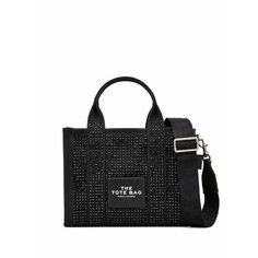 Сумка тоут MARC JACOBS Small Crystal Canvas, черный