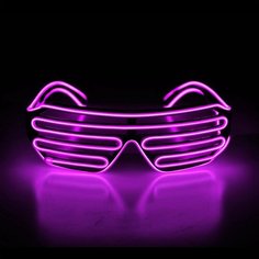 Светящиеся LED очки неоновые (фиолетовые) Нет бренда