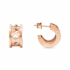 Серьги двусторонние Cerruti 1881, кристалл, розовый