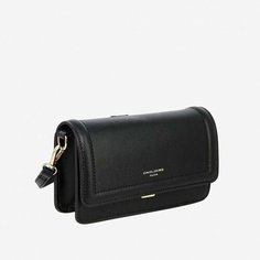 Сумка кросс-боди DAVID JONES, фактура зернистая, черный