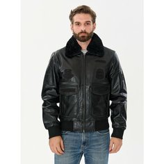 Куртка кожаная DAVID MOORE Куртка мужская кожаная DAVID MOORE, размер 5XL, черный