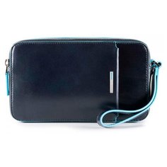 Сумка барсетка PIQUADRO Blue Square, фактура гладкая, синий