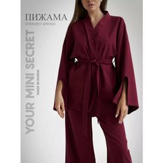 Пижама для кормящих мам Your mini secret, размер L-XL, бордовый