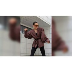 Пиджак , размер M, коричневый Россия