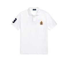 Поло Polo Ralph Lauren Triple Pony, размер M, серебристый