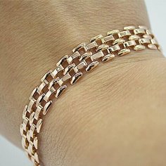Браслет FJ Fallon Jewelry, размер 20 см, золотой