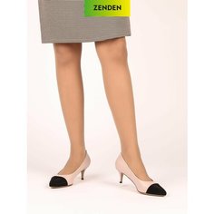 Туфли лодочки Zenden, размер 36, бежевый/черный