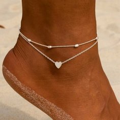 Браслет на ногу, серебристый Zilaya Glam