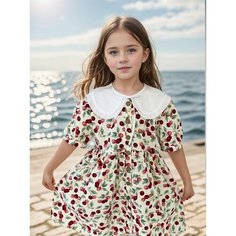 Платье 3KINDER Базовая коллекция, размер 104-110, бежевый
