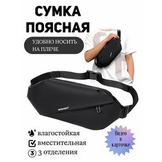 Сумка кросс-боди , фактура матовая, черный Без бренда