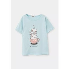 Футболка BLACKSI, размер 152, светло-голубой