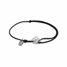 Браслет Amorem, серебро, 925 проба, длина 16.2 см., черный