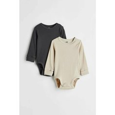 Боди H&M, размер 68, серо-бежевый
