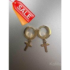 Серьги, размер 12 мм, золотой Нет бренда