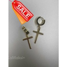 Серьги, размер 20 мм, золотистый Нет бренда